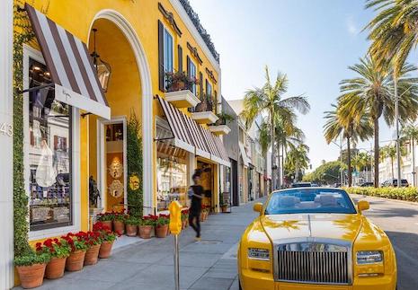 Rodeo Drive in Beverly Hills, California. Image credit: Beverly Hills Conference & Visitors Bureau