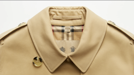 The leading British fashion brand, Burberry is known for its trench coats and tartan patterns. Image credit: Burberry
