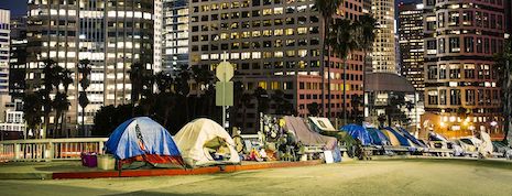 Tents housing the homeless in Los Angeles have become a common sight, highlighting a growing social and economic concern for residents of the United States' second-largest city and entertainment capital. Image credit: American Hotel & Lodging Association