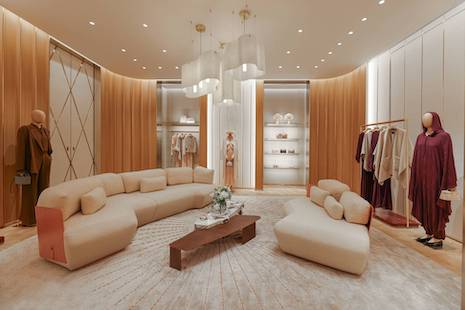 Loro Piana store in Dubai Mall with a VIP section for women. Image credit: ©ARR 