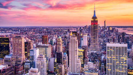 New York skyline at dusk. Image credit: Shutterstock