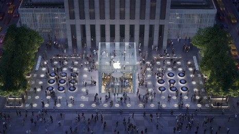 Apple store on Fifth Avenue in New York. Image: Fifth Avenue Association