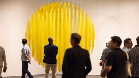 Crowds viewing art at Art Basel in Basel, Switzerland. Image: Art Basel, UBS