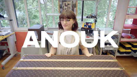 Trunk-maker Anouk shares her pride as being part of a long line of craftsmen making Louis Vuitton's iconic Courrier Lozine 110 trunk. Image: Louis Vuitton