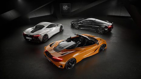 McLaren supercars featured in the new showroom at the Wynn Las Vegas hotel in the gaming capital of the United States. Image: McLaren Automotive