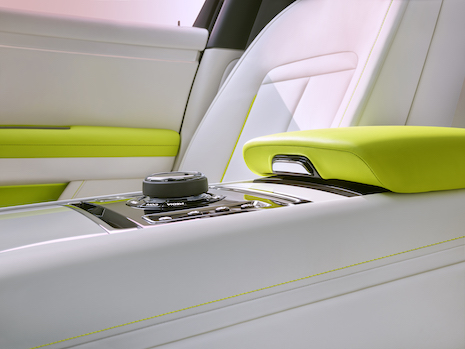 Rolls-Royce Ghost's rear passenger media controls. Image: Rolls-Royce Motor Cars