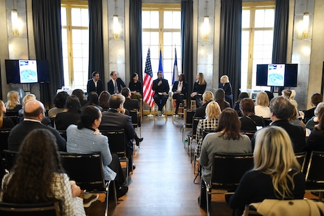 Guests attend Comité Colbert's Third Journal on 'Sustainability In The French Luxury Industry' at Villa Albertine on February 13, 2024 in New York City. (Photo by Craig Barritt/Getty Images for Comité Colbert)