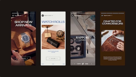Rapport London mobile site highlighting new look-and-feel