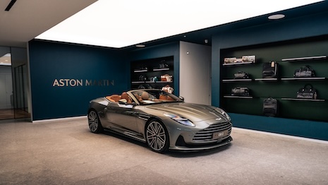 Aston Martin car in the Leeds showroom. Image credit: Aston Martin Lagonda